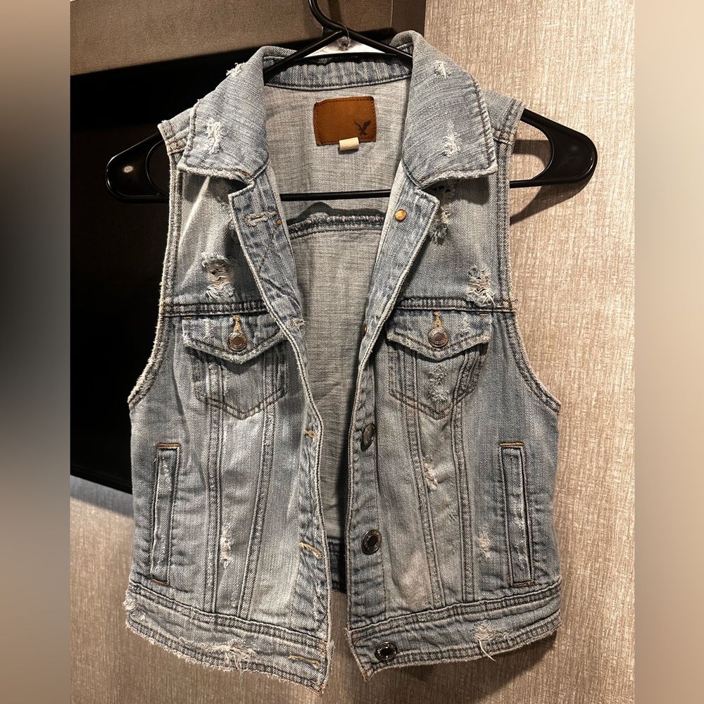 American Eagle Denim Vest Size S
